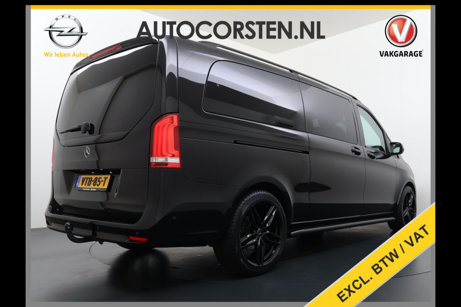 Mercedes-Benz V-Klasse 300d 4-MATIC Extra Lang Dubbele Cabine 5-Persoons 2X Elek.Schuifdeur Trekhaak Apple Carplay Android Auto Navi* Camera Cruise Con Stoelverwarming Lmv 20" Privacy Glas Led Isofix DAB Elek.Achterklep 2.000KG Trekgewicht