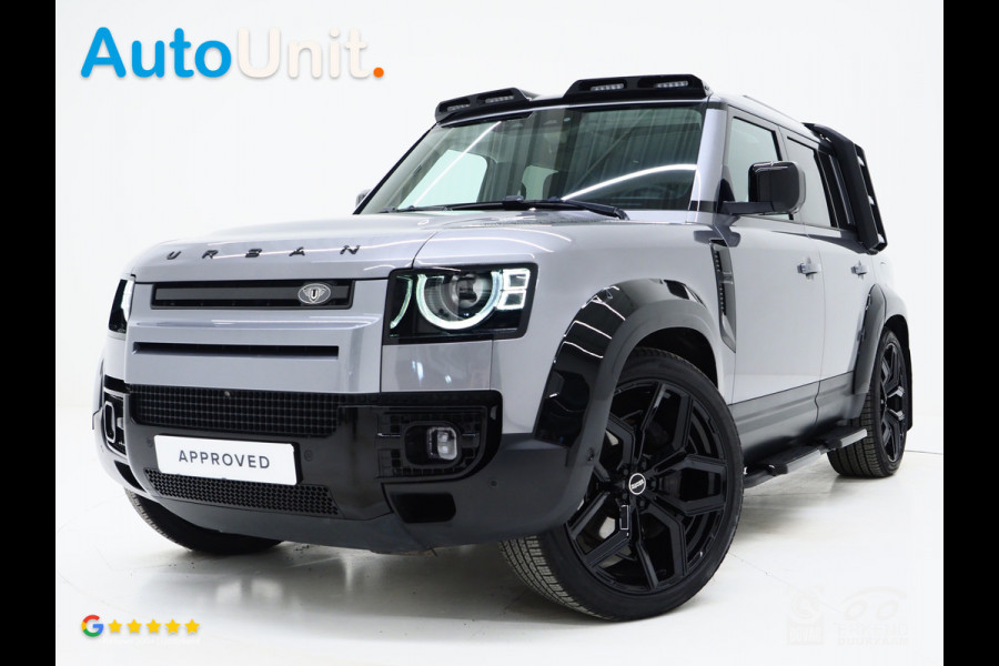 Land Rover Defender 110 2.0 P400e 110 Urban WideTrack Look | Panoramadak | Explorer Pack | Sidesteps | Lightbar | Trekhaak | Meridian