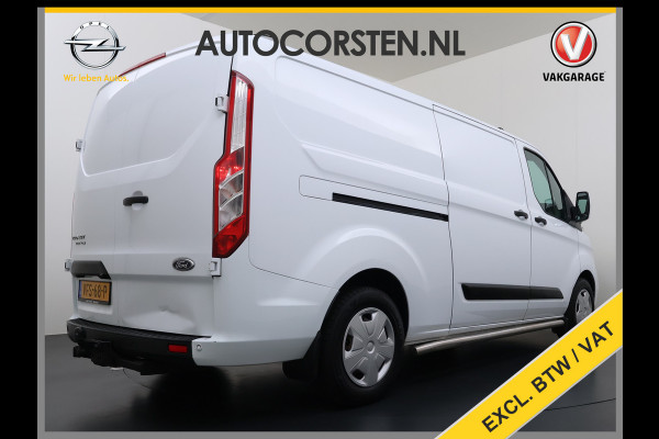 Ford Transit Custom 320 2.0TDCI 130PK L2H1 Camera Trekhaak Stoelverwarming Euro 6 Airco Navi Cruise Control Bluetooth Pdc Trend Sidebars Betonplex Vloer Wandbetimmering Inbouwkasten 2.800KG Trekgewicht Origineel Nederlandse Bus