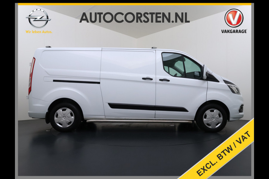 Ford Transit Custom 320 2.0TDCI 130PK L2H1 Camera Trekhaak Stoelverwarming Euro 6 Airco Navi Cruise Control Bluetooth Pdc Trend Sidebars Betonplex Vloer Wandbetimmering Inbouwkasten 2.800KG Trekgewicht Origineel Nederlandse Bus