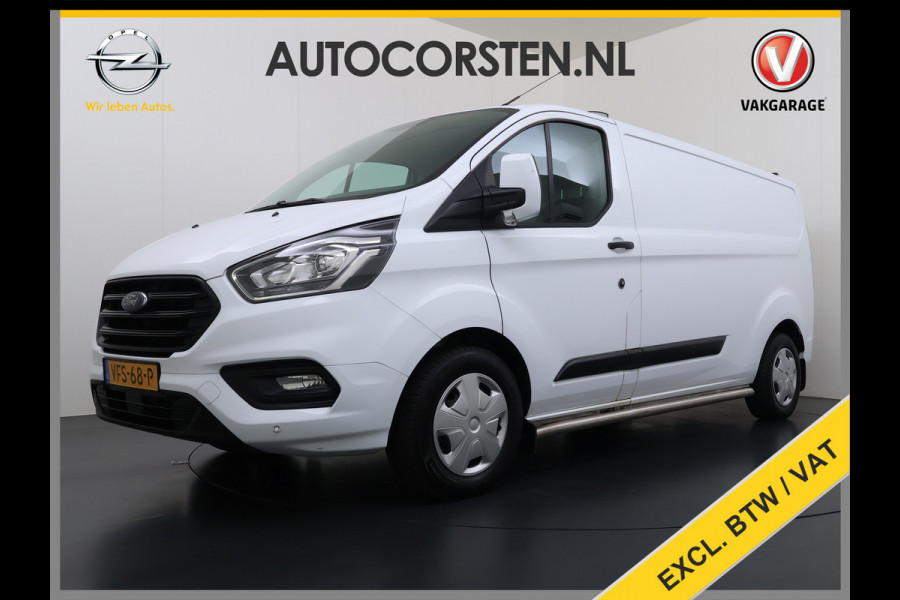 Ford Transit Custom 320 2.0TDCI 130PK L2H1 Camera Trekhaak Stoelverwarming Euro 6 Airco Navi Cruise Control Bluetooth Pdc Trend Sidebars Betonplex Vloer Wandbetimmering Inbouwkasten 2.800KG Trekgewicht Origineel Nederlandse Bus