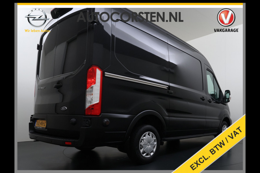 Ford Transit 310 2.0TDCI 130PK L2H2 3-Persoons Navi* Camera Apple Carplay Android Auto Cruise Control Lane Assist Pdc Trend Stoelverwarming Elek.Stoel Wifi DAB Betonplex Vloer Wandbetimmering Schuifdeur 1e Eigenaar Euro 6