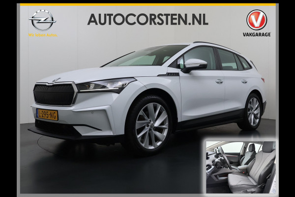 Škoda ENYAQ iV 60 SOH 93% Adap.Cruise Stuur+Stoelverwarming 3-Zone Ecc Camera Apple Carplay Android Auto Navi Pdc Lmv 20" DAB P-Assist Isofix Keyless-Go Verkeersbord detectie File Assist 1e Eigenaar Dealeronderhouden Origineel Nederlandse Auto