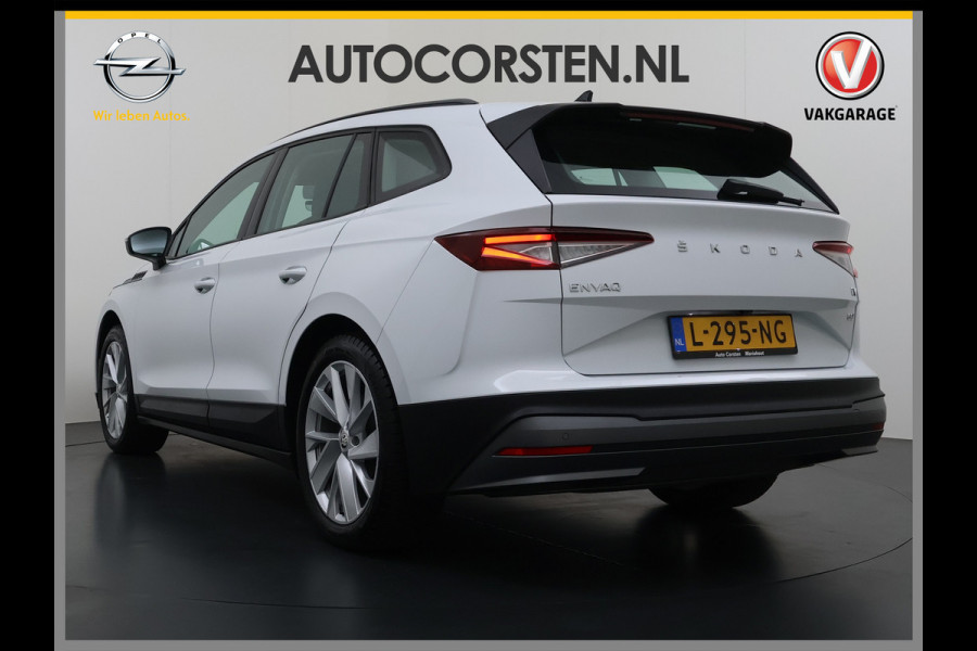 Škoda ENYAQ iV 60 SOH 93% Adap.Cruise Stuur+Stoelverwarming 3-Zone Ecc Camera Apple Carplay Android Auto Navi Pdc Lmv 20" DAB P-Assist Isofix Keyless-Go Verkeersbord detectie File Assist 1e Eigenaar Dealeronderhouden Origineel Nederlandse Auto