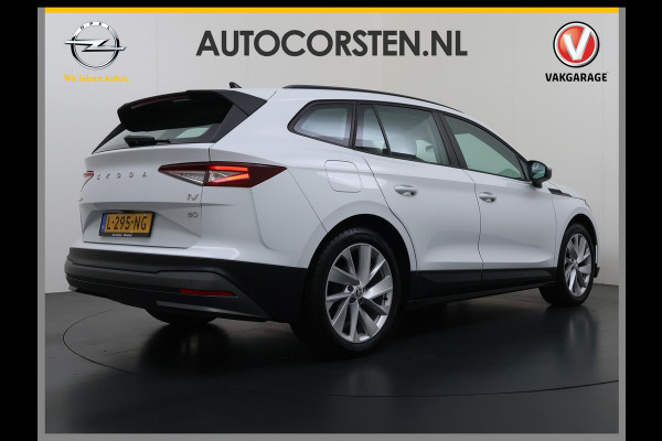 Škoda ENYAQ iV 60 SOH 93% Adap.Cruise Stuur+Stoelverwarming 3-Zone Ecc Camera Apple Carplay Android Auto Navi Pdc Lmv 20" DAB P-Assist Isofix Keyless-Go Verkeersbord detectie File Assist 1e Eigenaar Dealeronderhouden Origineel Nederlandse Auto