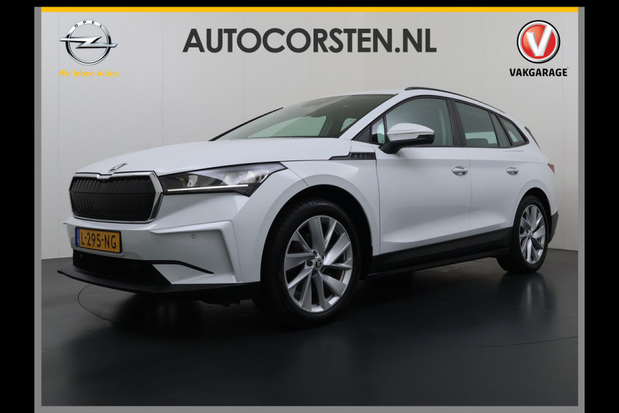 Škoda ENYAQ iV 60 SOH 93% Adap.Cruise Stuur+Stoelverwarming 3-Zone Ecc Camera Apple Carplay Android Auto Navi Pdc Lmv 20" DAB P-Assist Isofix Keyless-Go Verkeersbord detectie File Assist 1e Eigenaar Dealeronderhouden Origineel Nederlandse Auto