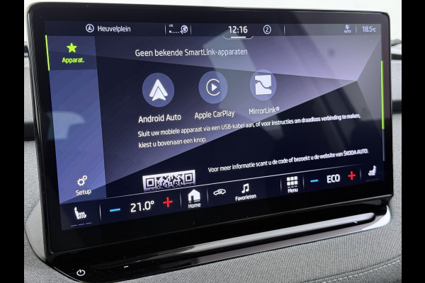Škoda ENYAQ iV 60 SOH 93% Adap.Cruise Stuur+Stoelverwarming 3-Zone Ecc Camera Apple Carplay Android Auto Navi Pdc Lmv 20" DAB P-Assist Isofix Keyless-Go Verkeersbord detectie File Assist 1e Eigenaar Dealeronderhouden Origineel Nederlandse Auto