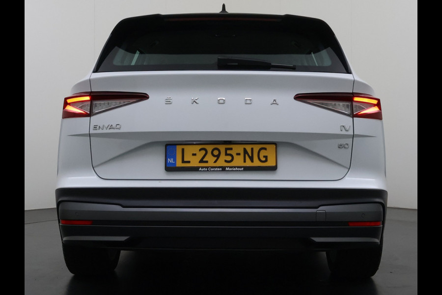 Škoda ENYAQ iV 60 SOH 93% Adap.Cruise Stuur+Stoelverwarming 3-Zone Ecc Camera Apple Carplay Android Auto Navi Pdc Lmv 20" DAB P-Assist Isofix Keyless-Go Verkeersbord detectie File Assist 1e Eigenaar Dealeronderhouden Origineel Nederlandse Auto