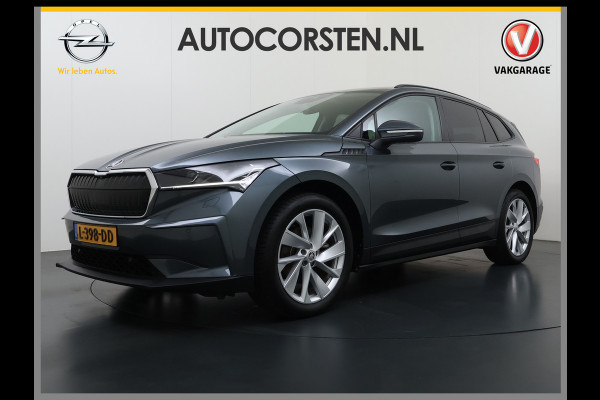 Škoda ENYAQ iV 60 First Edition Adap.Cruise Stuur+Stoelverwarming Camera 3-Zone Ecc Elek.Stoel+Memory Apple Carplay Android Auto Navi Pdc SOH 90% Keyless Advanced Matrix-Led Privacy Glas Lmv 20" DAB P-Assist Dodehoek detector Rijstrooksensor Origineel Nederlandse Auto
