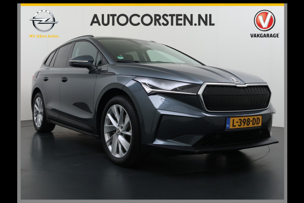 Škoda ENYAQ iV 60 First Edition Adap.Cruise Stuur+Stoelverwarming Camera 3-Zone Ecc Elek.Stoel+Memory Apple Carplay Android Auto Navi Pdc SOH 90% Keyless Advanced Matrix-Led Privacy Glas Lmv 20" DAB P-Assist Dodehoek detector Rijstrooksensor Origineel Nederlandse Auto