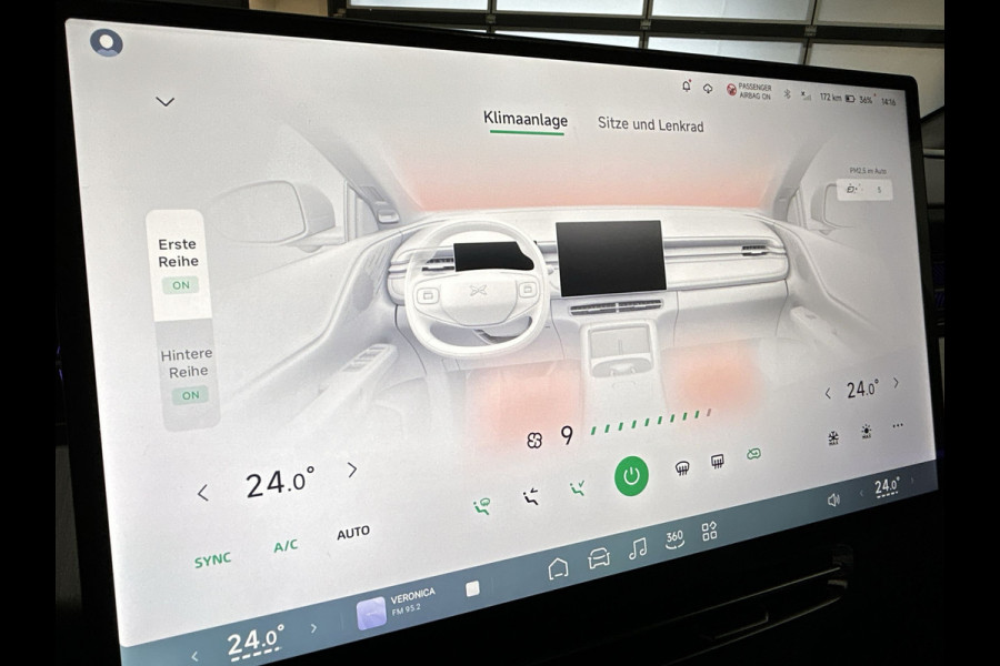XPeng G6 RWD Standard Range 68.5 kWh Premium interieur met elektr. stoelen en nappa leer