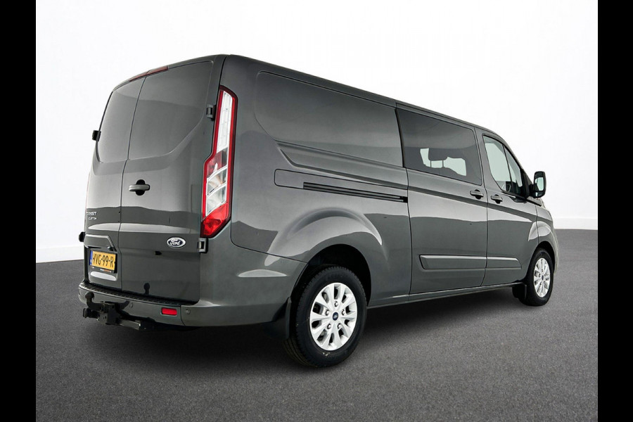 Ford Transit Custom 300 2.0 TDCI L2H1 Limited Dubbele Cabine Navigatie Airco 2 Schuifdeuren Trekhaak Parkeersensoren Apple Carplay Android auto  DAB