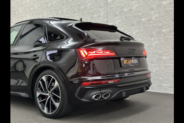 Audi Q5 Sportback 300pk TFSI e S-Line Competition | RS-Leder | Luchtvering | 360 Camera | Panorama | B&O | ACC | SQ5 Diffuser | Sfeerverlichting | Trekhaak | Stoelverwarming V+A | LED-Matrix | Keyless-Entry | Memory | Zonwering | Standkachel | Stuurverwarming | 21 inch | Black-Optic | Carplay |