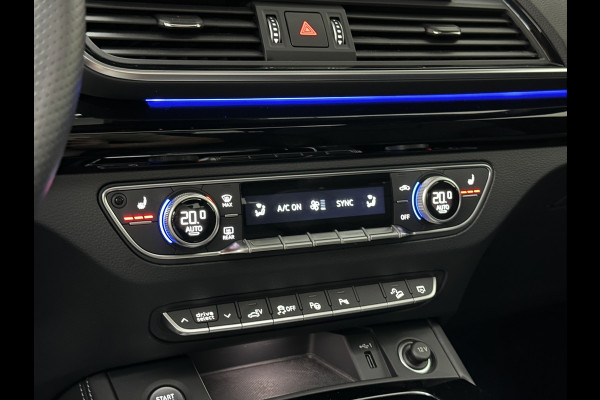 Audi Q5 Sportback 300pk TFSI e S-Line Competition | RS-Leder | Luchtvering | 360 Camera | Panorama | B&O | ACC | SQ5 Diffuser | Sfeerverlichting | Trekhaak | Stoelverwarming V+A | LED-Matrix | Keyless-Entry | Memory | Zonwering | Standkachel | Stuurverwarming | 21 inch | Black-Optic | Carplay |