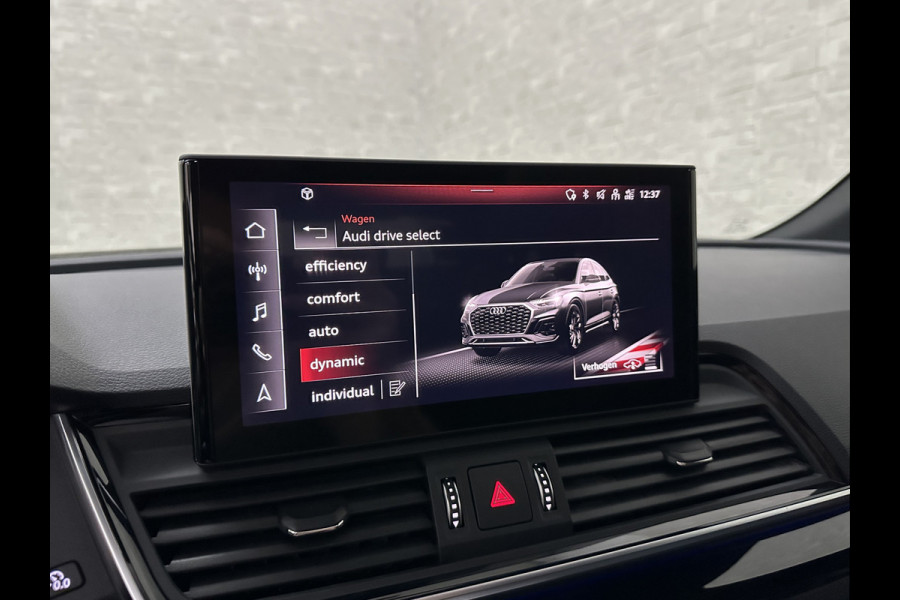 Audi Q5 Sportback 300pk TFSI e S-Line Competition | RS-Leder | Luchtvering | 360 Camera | Panorama | B&O | ACC | SQ5 Diffuser | Sfeerverlichting | Trekhaak | Stoelverwarming V+A | LED-Matrix | Keyless-Entry | Memory | Zonwering | Standkachel | Stuurverwarming | 21 inch | Black-Optic | Carplay |