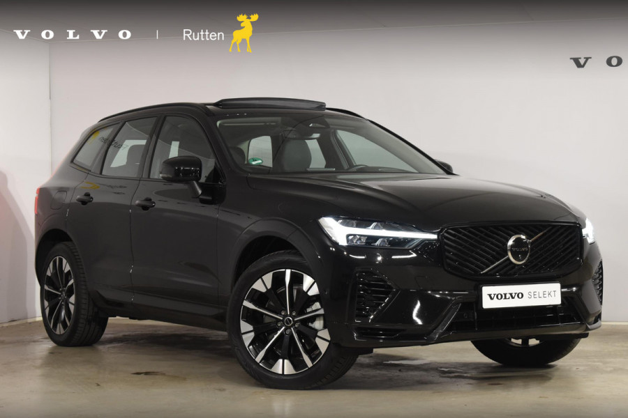 Volvo XC60 T6 350PK Plug-in hybrid AWD Ultra Dark / Adaptieve Cruise control / Head-up Display / Elektrisch glazen panorama-dak / Elektrische stoelen met geheugen / Stuurverwarming / Stoelverwarming v+a / 360 Camera / Harman Kardon / Semi-elektrisch inklapbare trekhaak