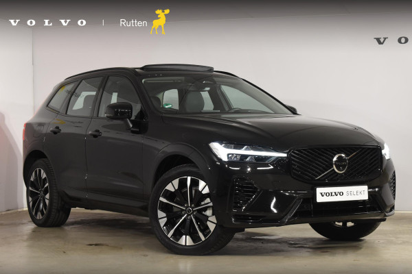 Volvo XC60 T6 350PK Plug-in hybrid AWD Ultra Dark / Adaptieve Cruise control / Head-up Display / Elektrisch glazen panorama-dak / Elektrische stoelen met geheugen / Stuurverwarming / Stoelverwarming v+a / 360 Camera / Harman Kardon / Semi-elektrisch inklapbare trekhaak