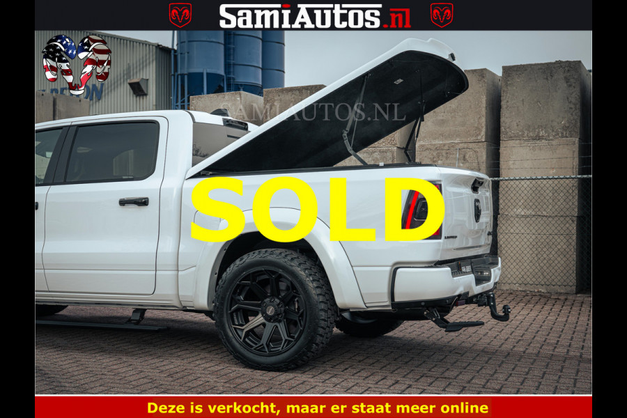 Dodge Ram 1500 Limited Night | 5.7 V8 Hemi Full Option | LPG | Comfortabele Dubbele Cabine met Royale 5 Zitplaatsen | De Meest Luxe en Volle Pick-Up in zijn Klasse | BPM vrij | Nu Leverbaar uit Voorraad | Voorraad Nr v45lp