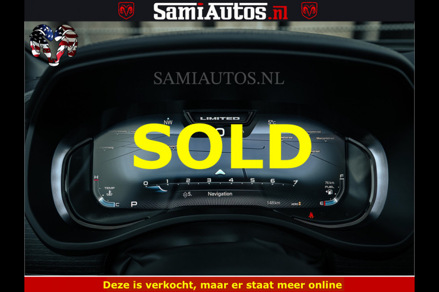 Dodge Ram 1500 Limited Night | 5.7 V8 Hemi Full Option | LPG | Comfortabele Dubbele Cabine met Royale 5 Zitplaatsen | De Meest Luxe en Volle Pick-Up in zijn Klasse | BPM vrij | Nu Leverbaar uit Voorraad | Voorraad Nr v45lp