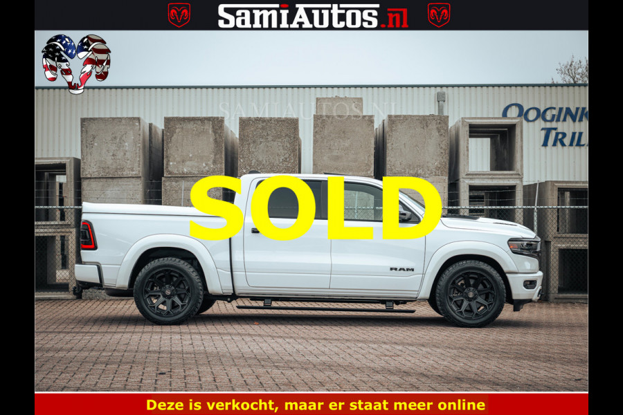 Dodge Ram 1500 Limited Night | 5.7 V8 Hemi Full Option | LPG | Comfortabele Dubbele Cabine met Royale 5 Zitplaatsen | De Meest Luxe en Volle Pick-Up in zijn Klasse | BPM vrij | Nu Leverbaar uit Voorraad | Voorraad Nr v45lp