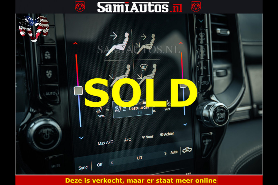 Dodge Ram 1500 Limited Night | 5.7 V8 Hemi Full Option | LPG | Comfortabele Dubbele Cabine met Royale 5 Zitplaatsen | De Meest Luxe en Volle Pick-Up in zijn Klasse | BPM vrij | Nu Leverbaar uit Voorraad | Voorraad Nr v45lp