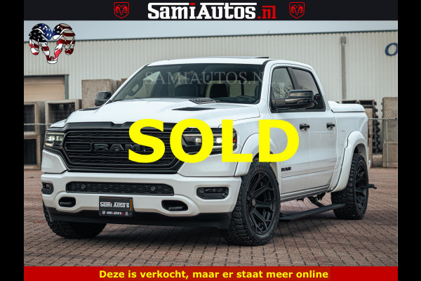 Dodge Ram 1500 Limited Night | 5.7 V8 Hemi Full Option | LPG | Comfortabele Dubbele Cabine met Royale 5 Zitplaatsen | De Meest Luxe en Volle Pick-Up in zijn Klasse | BPM vrij | Nu Leverbaar uit Voorraad | Voorraad Nr v45lp