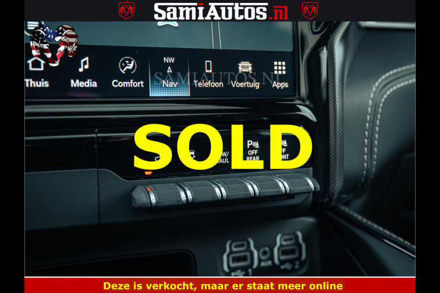 Dodge Ram 1500 Limited Night | 5.7 V8 Hemi Full Option | LPG | Comfortabele Dubbele Cabine met Royale 5 Zitplaatsen | De Meest Luxe en Volle Pick-Up in zijn Klasse | BPM vrij | Nu Leverbaar uit Voorraad | Voorraad Nr v45lp