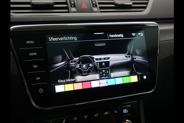 Škoda Superb Combi 1.4 TSI iV Sportline Business PHEV 218pk Dealer O.H. | Panodak | Adaptive Cruise | Camera | Canton Audio | Alcantara Sportstoelen Memory & Verwarmd | Sfeerverlichting | Keyless | Crystal LED | Apple Carplay | Stuur Verwarmd | Plug In Hybrid |