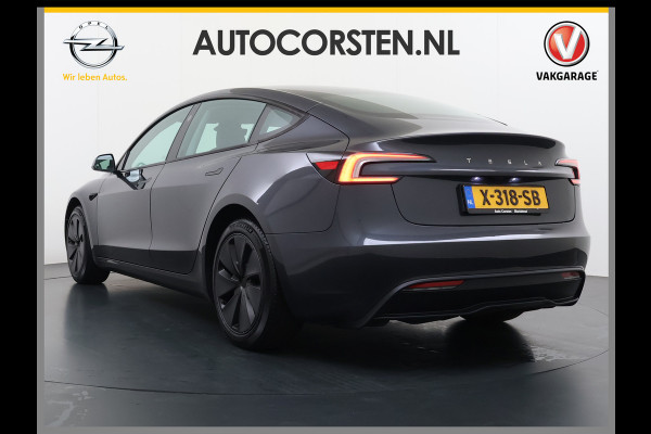 Tesla Model 3 RWD Highland NIEUW MODEL LFP SOH 94% Warmtepomp Entertainment Display Achter FSD 4 Computer AMD Ryzen™ Stoel+Achterbank+Stuurver Lmv Led Elek.Achterklep Draadloos Laden Wifi Dodehoek detector Keyless Fabrieksgarantie tot 17-1-2028/80.000km! Garantie op Accu en Motor tot 17-1-2032/160.000km