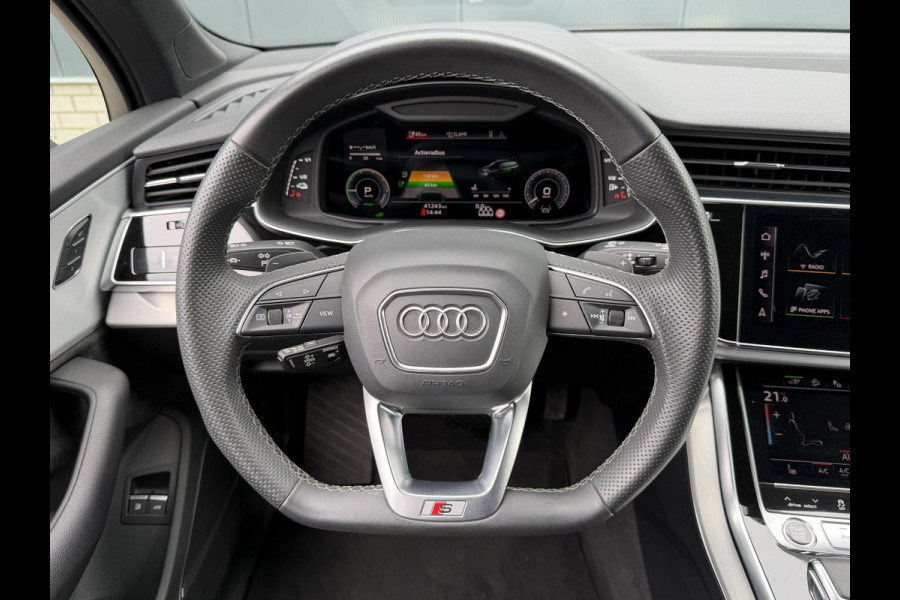 Audi Q7 55 TFSI e quattro Pro Line S 21"/Trekhaak/B&O/Laser LED/Stoelverwarming v+a/Adaptieve cruise/Dodehoek/Keyless/Head-up/Memory