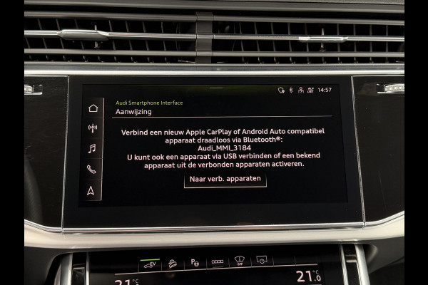 Audi Q7 55 TFSI e quattro Pro Line S 21"/Trekhaak/B&O/Laser LED/Stoelverwarming v+a/Adaptieve cruise/Dodehoek/Keyless/Head-up/Memory