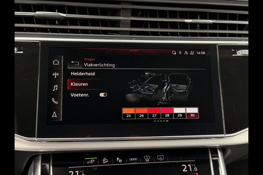 Audi Q7 55 TFSI e quattro Pro Line S 21"/Trekhaak/B&O/Laser LED/Stoelverwarming v+a/Adaptieve cruise/Dodehoek/Keyless/Head-up/Memory