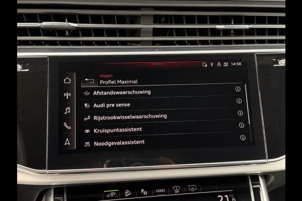 Audi Q7 55 TFSI e quattro Pro Line S 21"/Trekhaak/B&O/Laser LED/Stoelverwarming v+a/Adaptieve cruise/Dodehoek/Keyless/Head-up/Memory