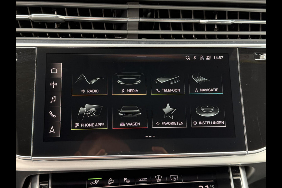 Audi Q7 55 TFSI e quattro Pro Line S 21"/Trekhaak/B&O/Laser LED/Stoelverwarming v+a/Adaptieve cruise/Dodehoek/Keyless/Head-up/Memory
