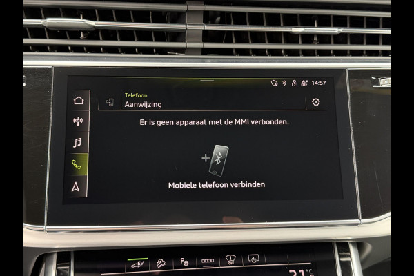 Audi Q7 55 TFSI e quattro Pro Line S 21"/Trekhaak/B&O/Laser LED/Stoelverwarming v+a/Adaptieve cruise/Dodehoek/Keyless/Head-up/Memory