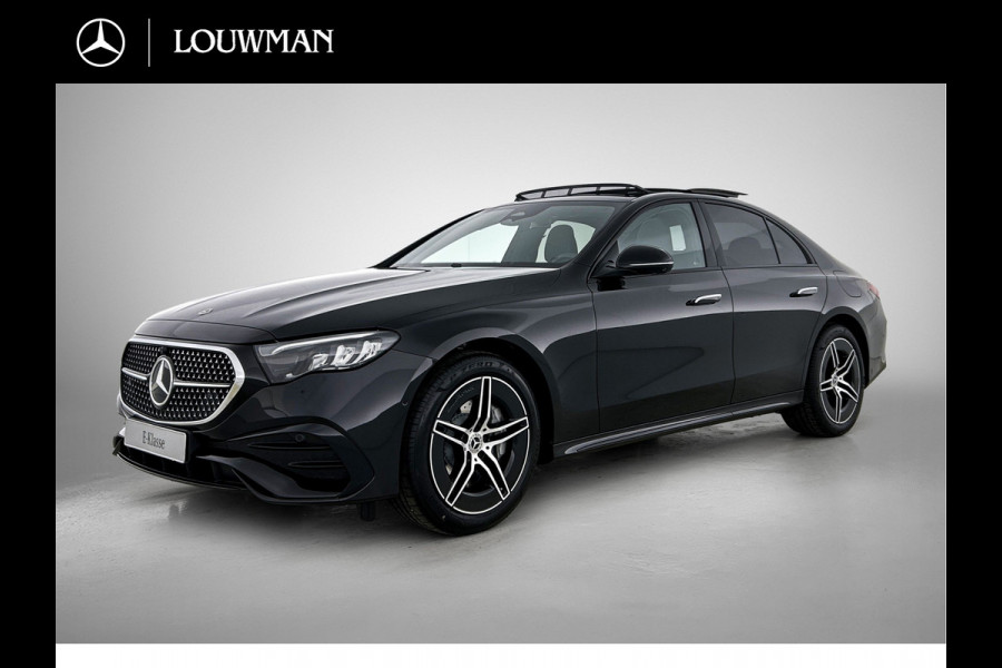 Mercedes-Benz E-Klasse 300 e Business Solution AMG | Comfortpakket Plus | Winterpakket | Nightpakket | Parkeerpakket | Trekhaak | Panoramaschuifdak | 360° camera | Warmtewerend, donkergetint glas | 19-inch vijfspaak AMG velgen |