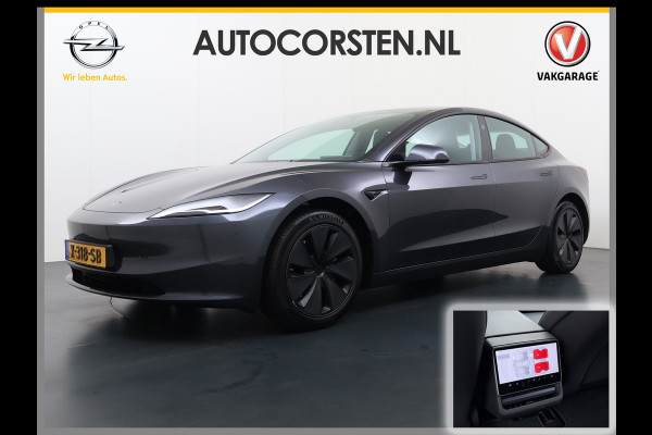 Tesla Model 3 RWD Highland NIEUW MODEL LFP SOH 94% Warmtepomp Entertainment Display Achter FSD 4 Computer AMD Ryzen™ Stoel+Achterbank+Stuurver Lmv Led Elek.Achterklep Draadloos Laden Wifi Dodehoek detector Keyless Fabrieksgarantie tot 17-1-2028/80.000km! Garantie op Accu en Motor tot 17-1-2032/160.000km