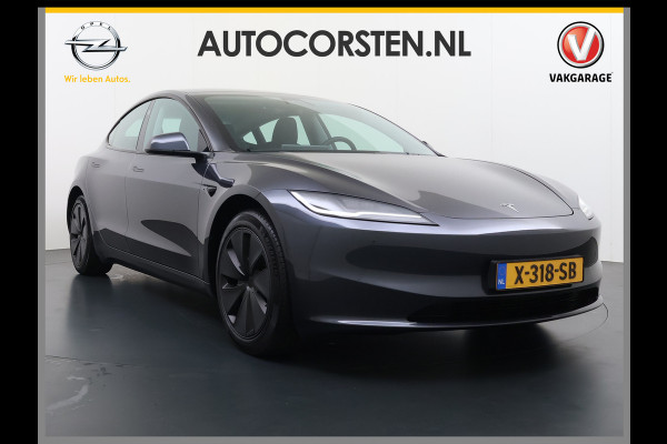 Tesla Model 3 RWD Highland NIEUW MODEL LFP SOH 94% Warmtepomp Entertainment Display Achter FSD 4 Computer AMD Ryzen™ Stoel+Achterbank+Stuurver Lmv Led Elek.Achterklep Draadloos Laden Wifi Dodehoek detector Keyless Fabrieksgarantie tot 17-1-2028/80.000km! Garantie op Accu en Motor tot 17-1-2032/160.000km
