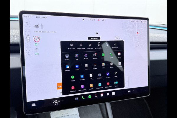 Tesla Model 3 RWD Highland NIEUW MODEL LFP SOH 94% Warmtepomp Entertainment Display Achter FSD 4 Computer AMD Ryzen™ Stoel+Achterbank+Stuurver Lmv Led Elek.Achterklep Draadloos Laden Wifi Dodehoek detector Keyless Fabrieksgarantie tot 17-1-2028/80.000km! Garantie op Accu en Motor tot 17-1-2032/160.000km
