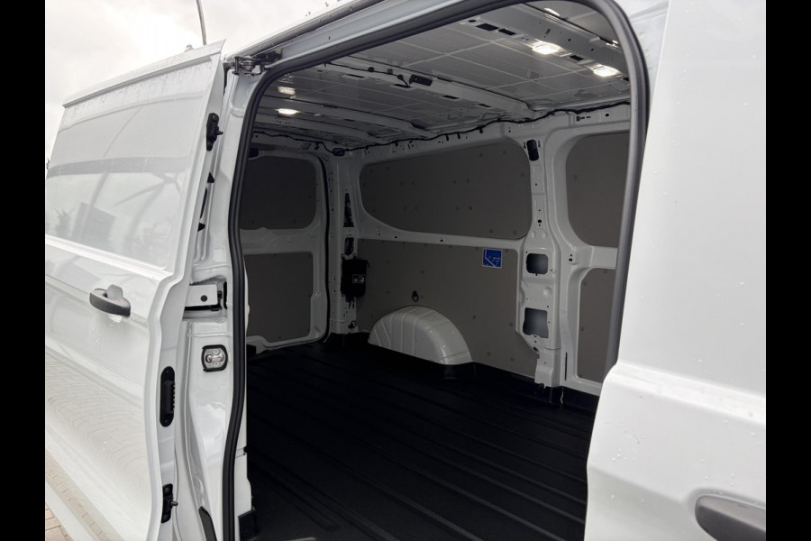 Ford E-Transit Cust. 340 L2H1 Trend 71 kWh ZUID 136pk | Bekleding zijwand en achterdeuren (volledig) | Laadvloer bescherming | 8-weg verstelbare en verwarmbare bestuurdersstoel met armsteun (i.c.m. bijrijdersbank) | Trekhaakvoorbereiding | Allweather banden | AGM accu | Laadkabel 10 | LED laadruimteverlichting (5 spots) | Vehicle Integration System