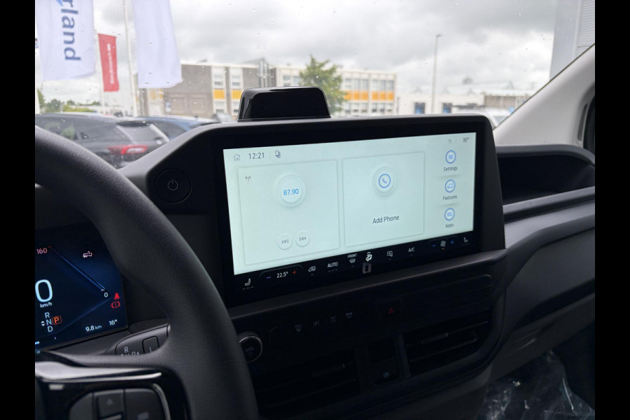 Ford E-Transit Cust. 340 L2H1 Trend 71 kWh ZUID 136pk | Bekleding zijwand en achterdeuren (volledig) | Laadvloer bescherming | 8-weg verstelbare en verwarmbare bestuurdersstoel met armsteun (i.c.m. bijrijdersbank) | Trekhaakvoorbereiding | Allweather banden | AGM accu | Laadkabel 10 | LED laadruimteverlichting (5 spots) | Vehicle Integration System