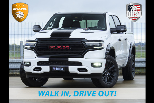 Dodge Ram 1500 | Limited | 5.7 V8 | HEMI | Night Edition | Panorama dak  | Luchtvering | BPM-VRIJ | Bright white Getoonde accessoires zijn verkrijgbaar tegen meerprijs