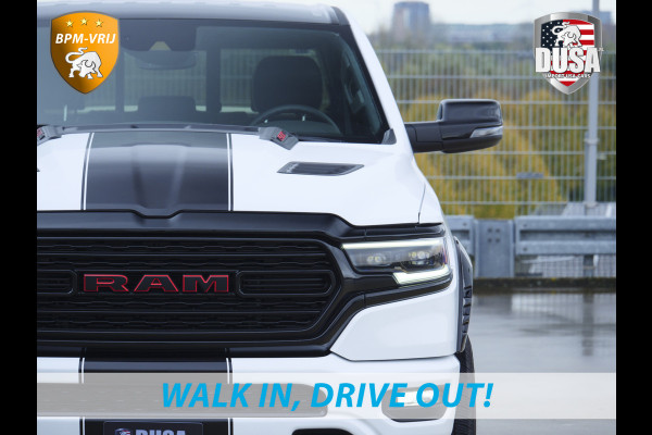 Dodge Ram 1500 | Limited | 5.7 V8 | HEMI | Night Edition | Panorama dak  | Luchtvering | BPM-VRIJ | Bright white Getoonde accessoires zijn verkrijgbaar tegen meerprijs