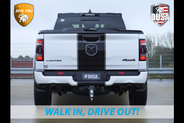 Dodge Ram 1500 | Limited | 5.7 V8 | HEMI | Night Edition | Panorama dak  | Luchtvering | BPM-VRIJ | Bright white Getoonde accessoires zijn verkrijgbaar tegen meerprijs