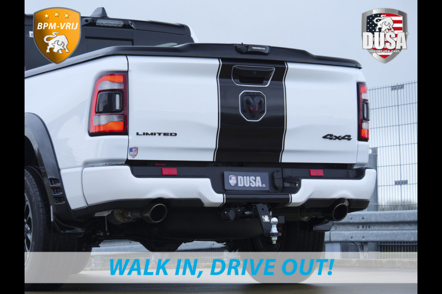 Dodge Ram 1500 | Limited | 5.7 V8 | HEMI | Night Edition | Panorama dak  | Luchtvering | BPM-VRIJ | Bright white Getoonde accessoires zijn verkrijgbaar tegen meerprijs