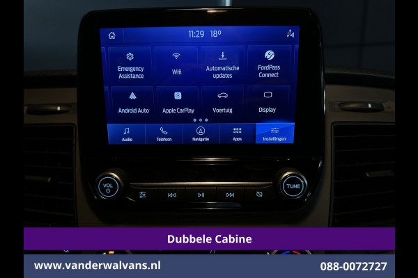 Ford Transit Custom 2.0 TDCI 131pk L2H1 Dubbele Cabine Euro6 Airco | 5-Zits | Apple Carplay | LED | Cruisecontrol | Stoelverwarming Android Auto, Parkeersensoren, Achterklep, 2800kg trekvermogen