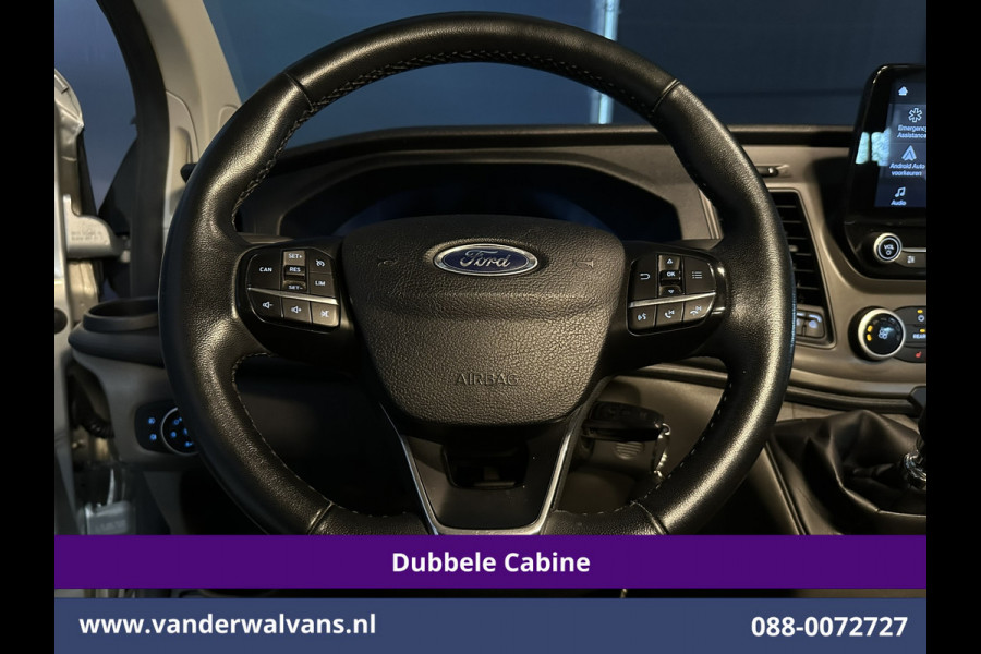 Ford Transit Custom 2.0 TDCI 131pk L2H1 Dubbele Cabine Euro6 Airco | 5-Zits | Camera | Apple Carplay | LED | 2800kg Trekhaak Android Auto, Cruisecontrol, Parkeersensoren, Stoelverwarming, Verwarmde voorruit, Dakdragers