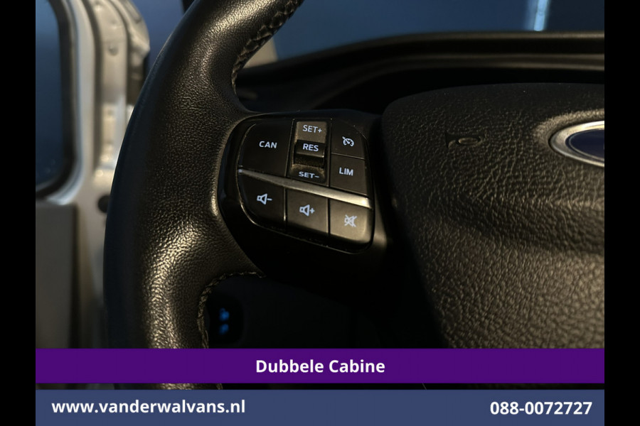 Ford Transit Custom 2.0 TDCI 131pk L2H1 Dubbele Cabine Euro6 Airco | 5-Zits | Camera | Apple Carplay | LED | 2800kg Trekhaak Android Auto, Cruisecontrol, Parkeersensoren, Stoelverwarming, Verwarmde voorruit, Dakdragers