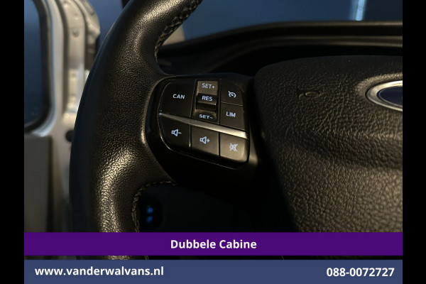 Ford Transit Custom 2.0 TDCI 131pk L2H1 Dubbele Cabine Euro6 Airco | 5-Zits | Camera | Apple Carplay | LED | 2800kg Trekhaak Android Auto, Cruisecontrol, Parkeersensoren, Stoelverwarming, Verwarmde voorruit, Dakdragers