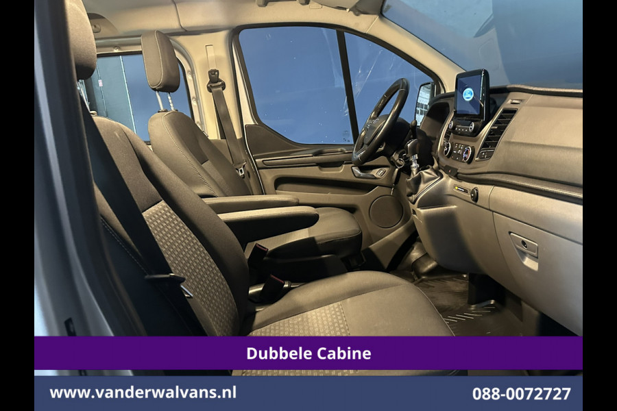 Ford Transit Custom 2.0 TDCI 131pk L2H1 Dubbele Cabine Euro6 Airco | 5-Zits | Camera | Apple Carplay | LED | 2800kg Trekhaak Android Auto, Cruisecontrol, Parkeersensoren, Stoelverwarming, Verwarmde voorruit, Dakdragers